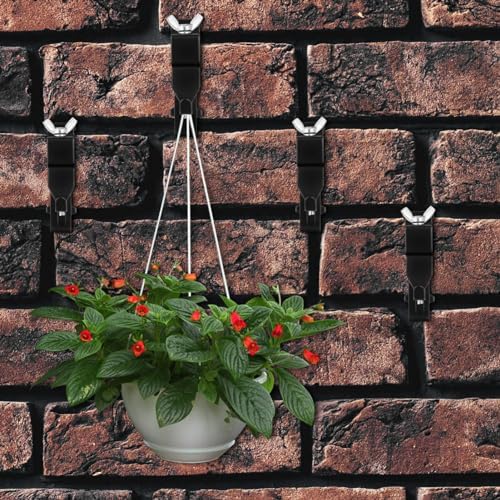 Adjustable Brick Hooks Clamp 8pcs Heavy-Duty No Drill Wall Hangers for Wreaths and Decor
