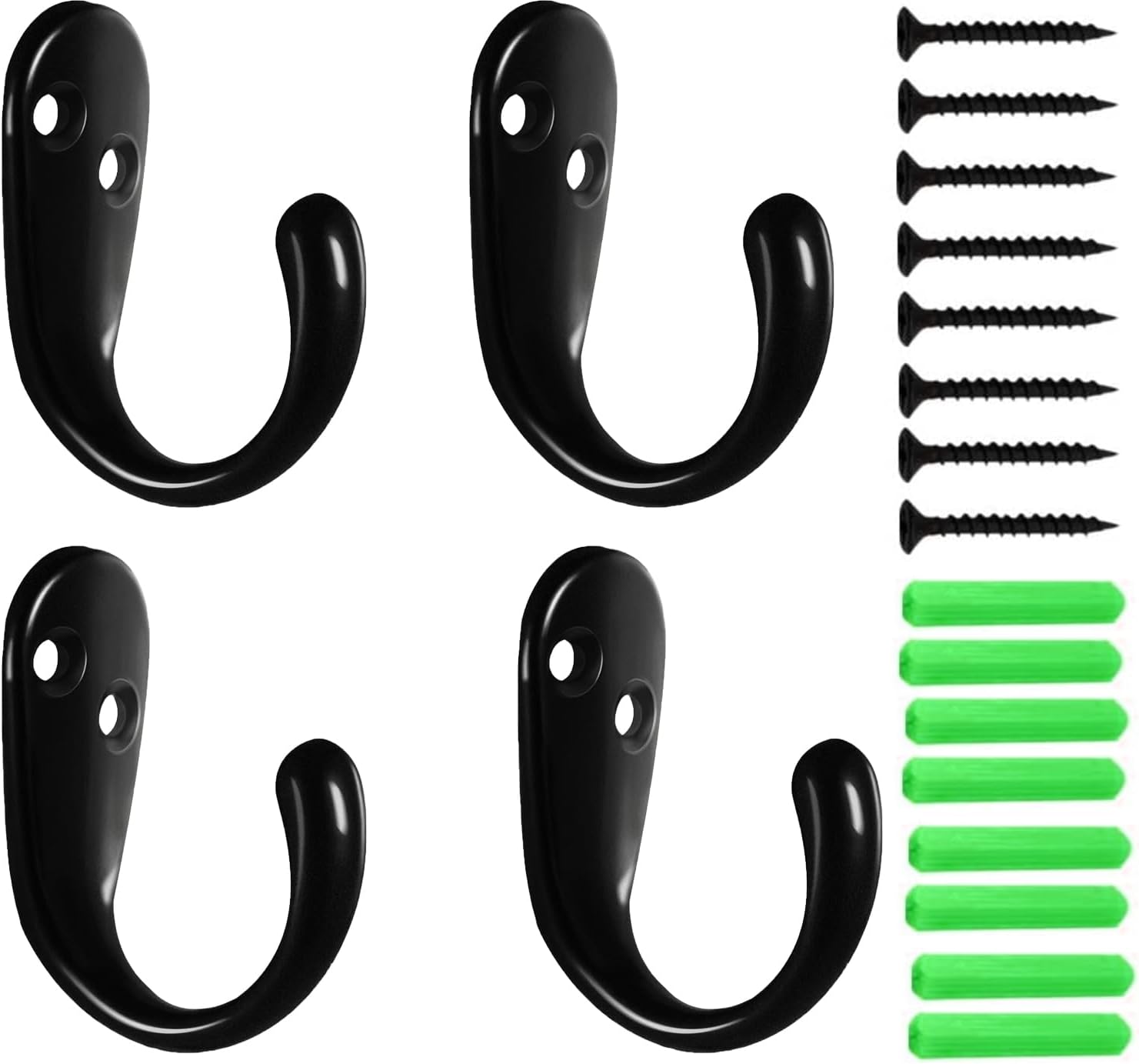 Kruodop 4 Pack Heavy Duty Wall Hooks
