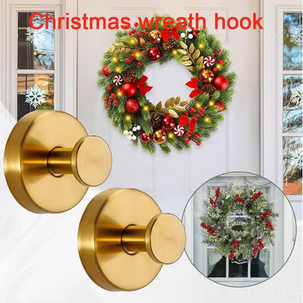 Stainless Steel Suction Cup Hooks for Wreaths 8PCS