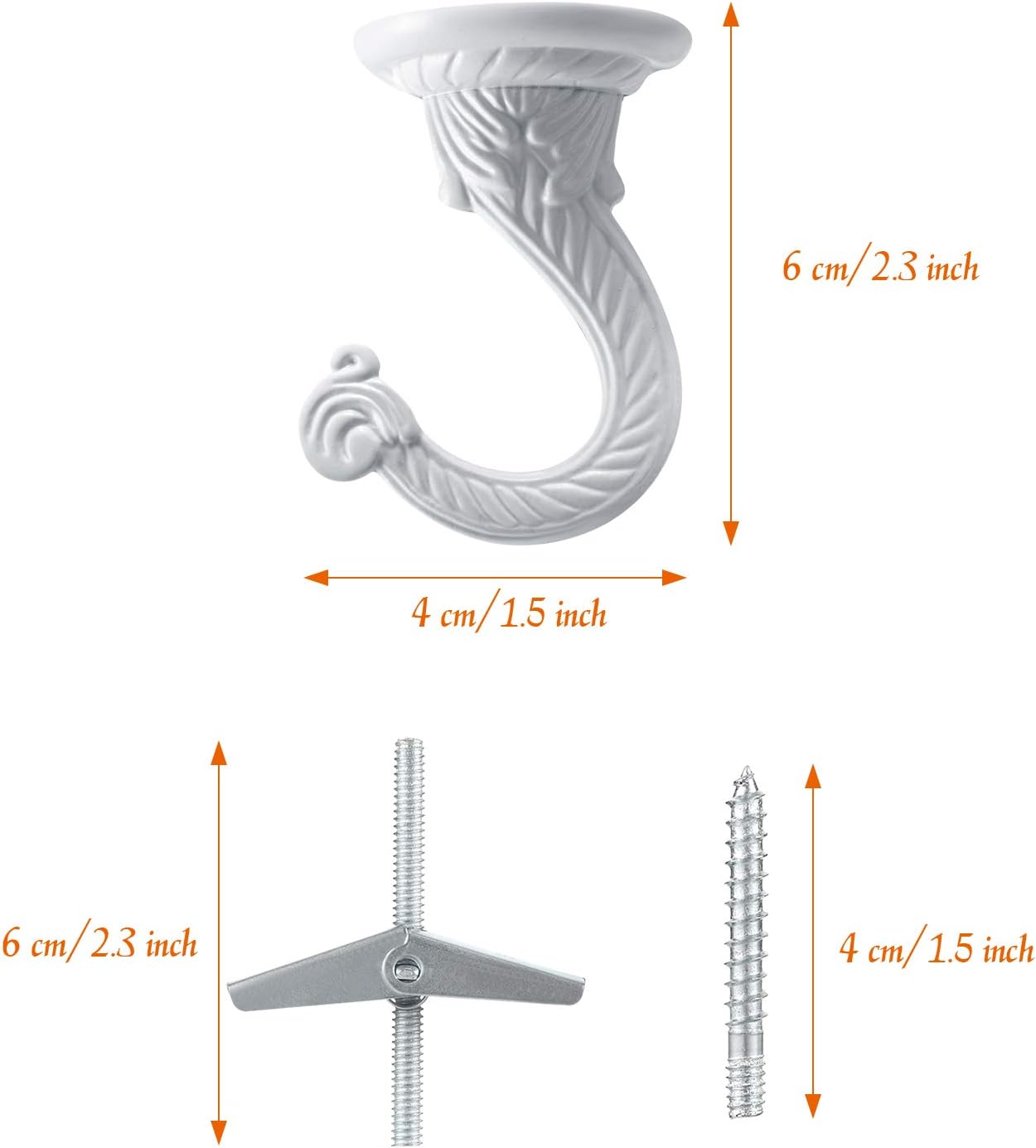 Hotop 6-Piece Ceiling Hooks Heavy Duty