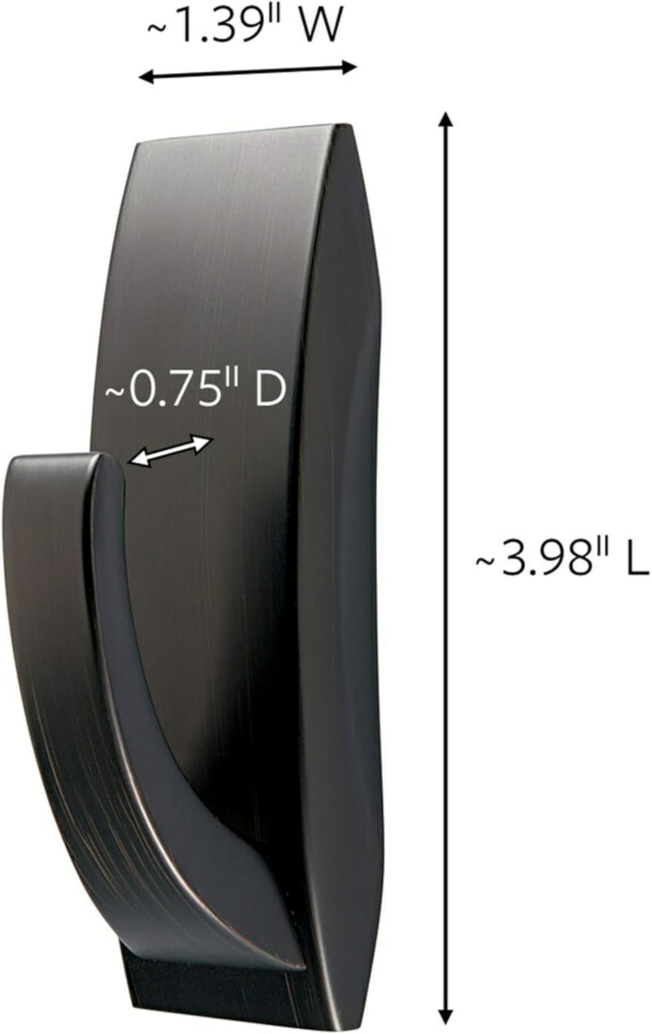 Command Large Modern Reflections Metal Hook with 2 Strips 5 lb