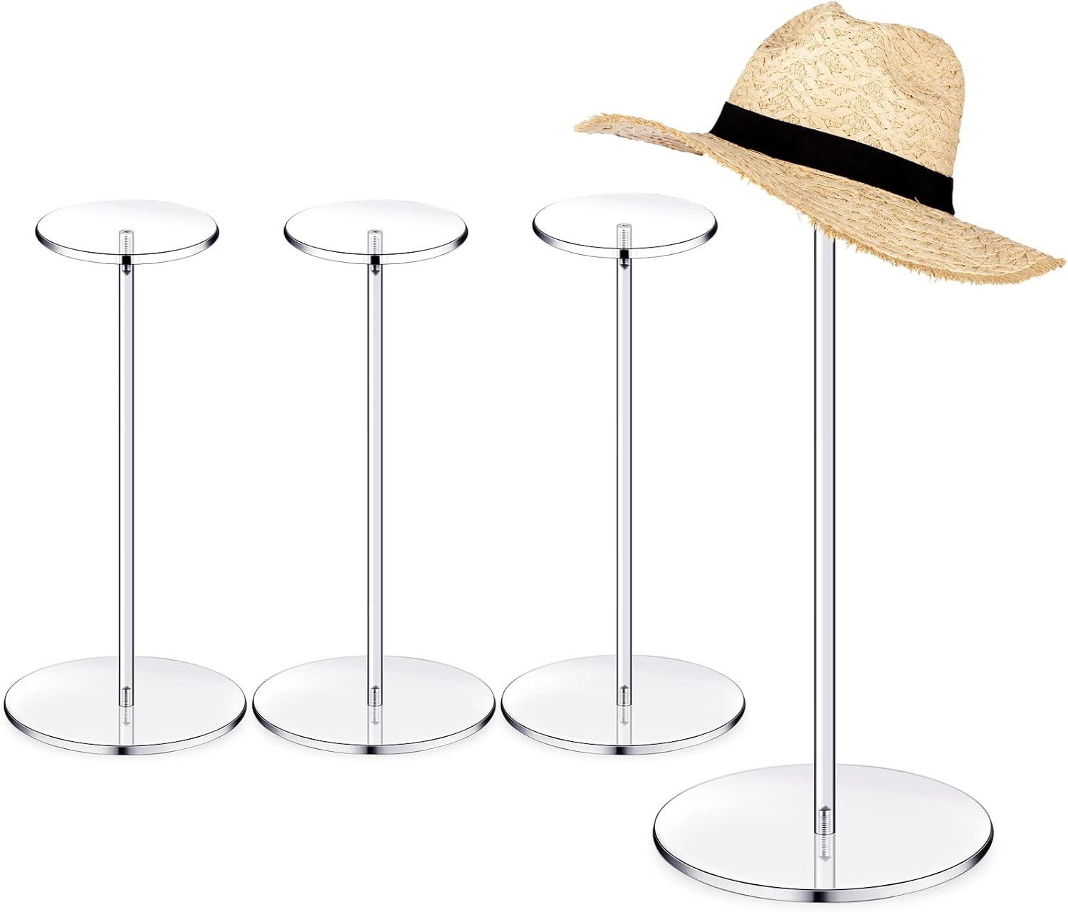 Chunful 4 Set Acrylic Hat Stand Display Rack