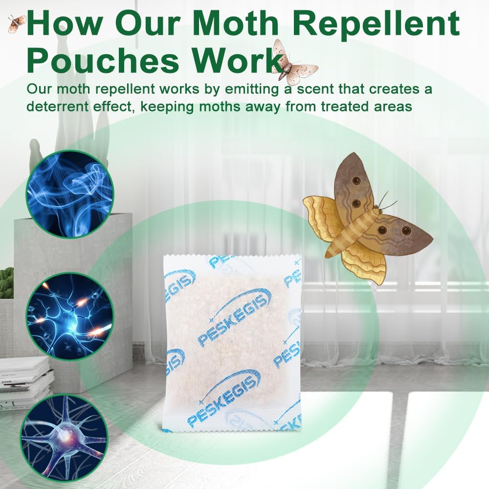 10 Pack Natural Moth Repellent Pouches