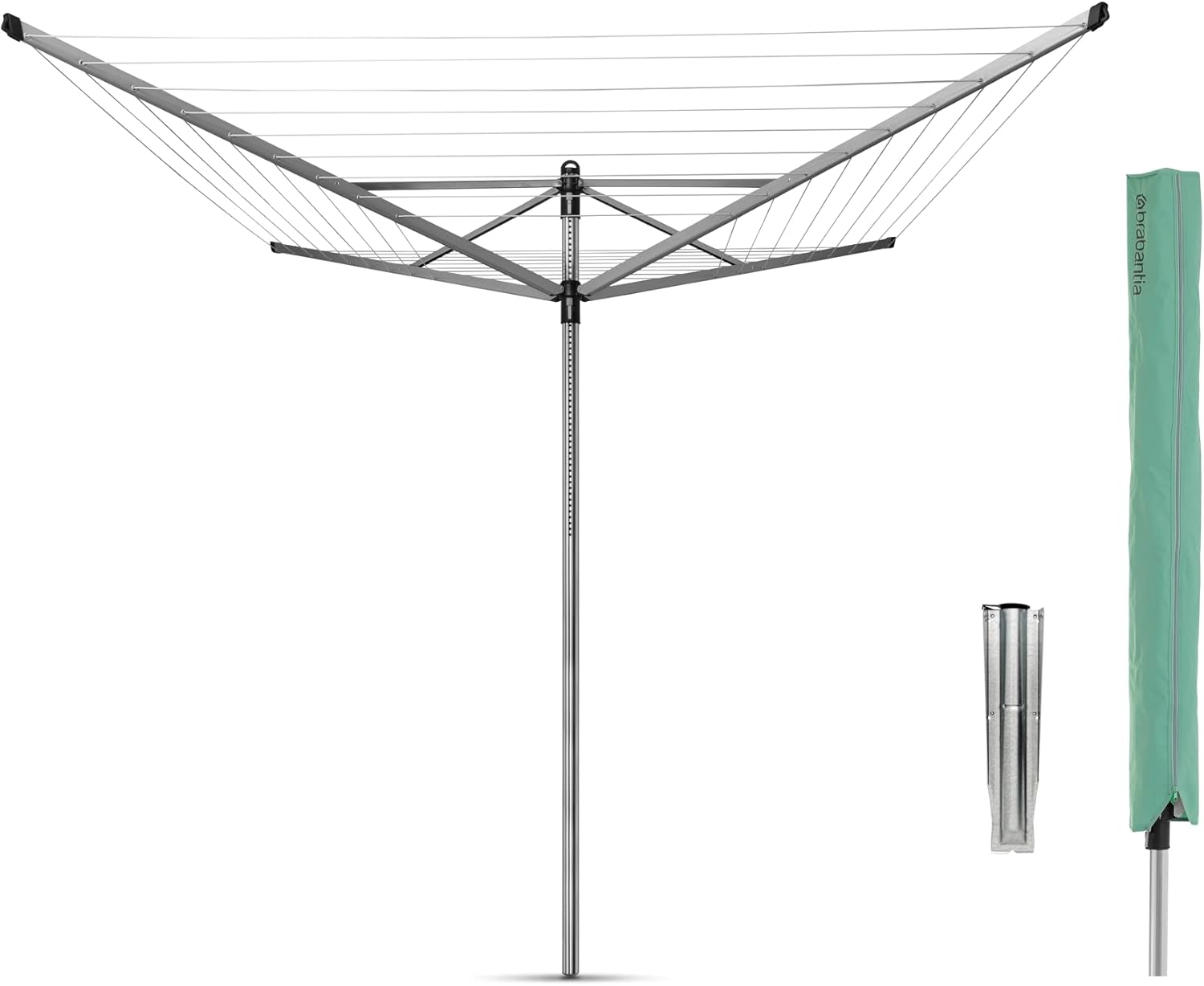 Brabantia Lift-O-Matic 4 Arm Clothesline Gray