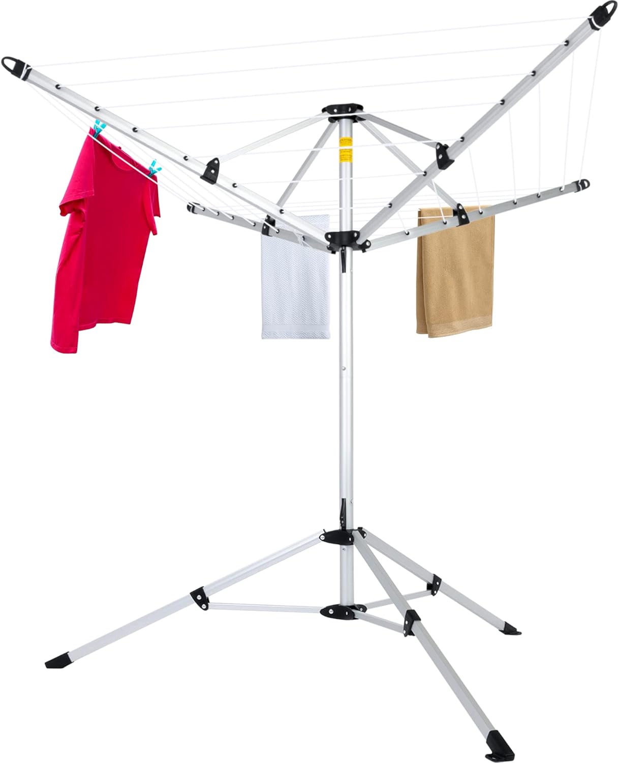 JS HANGER 4-arm Aluminum Clothesline Drying Rack