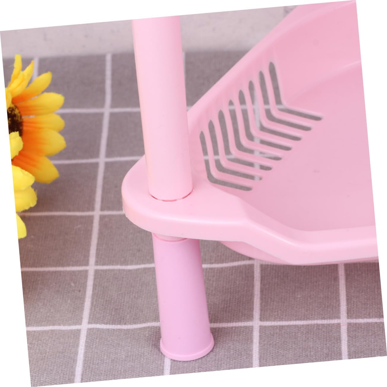 Pink Plastic Corner Shelf Organizer for Home Kitchen and Bathroom Storage
