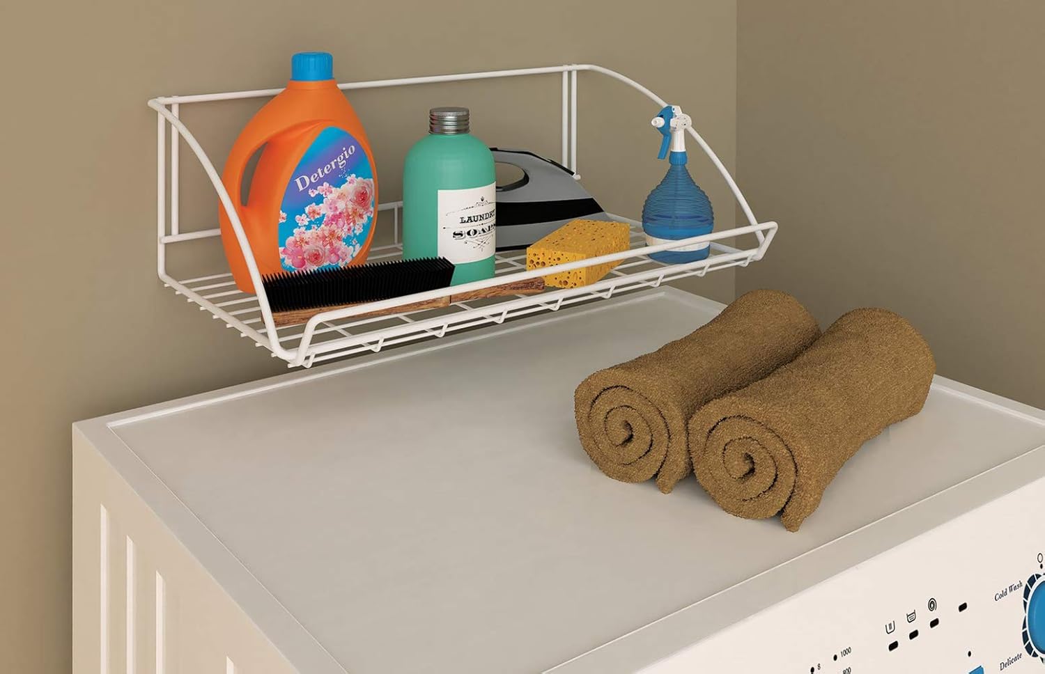 ClosetMaid 18 Inch Wide Laundry Utility Hanger Shelf White