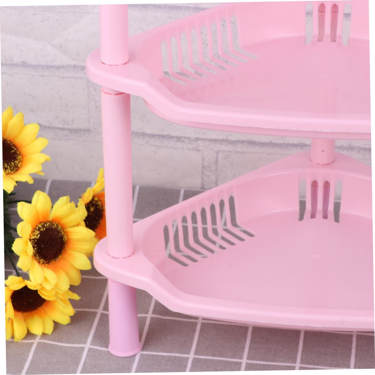 IMIKEYA Corner Shelf Organizer 3 Tier Storage Unit for Bathroom Kitchen