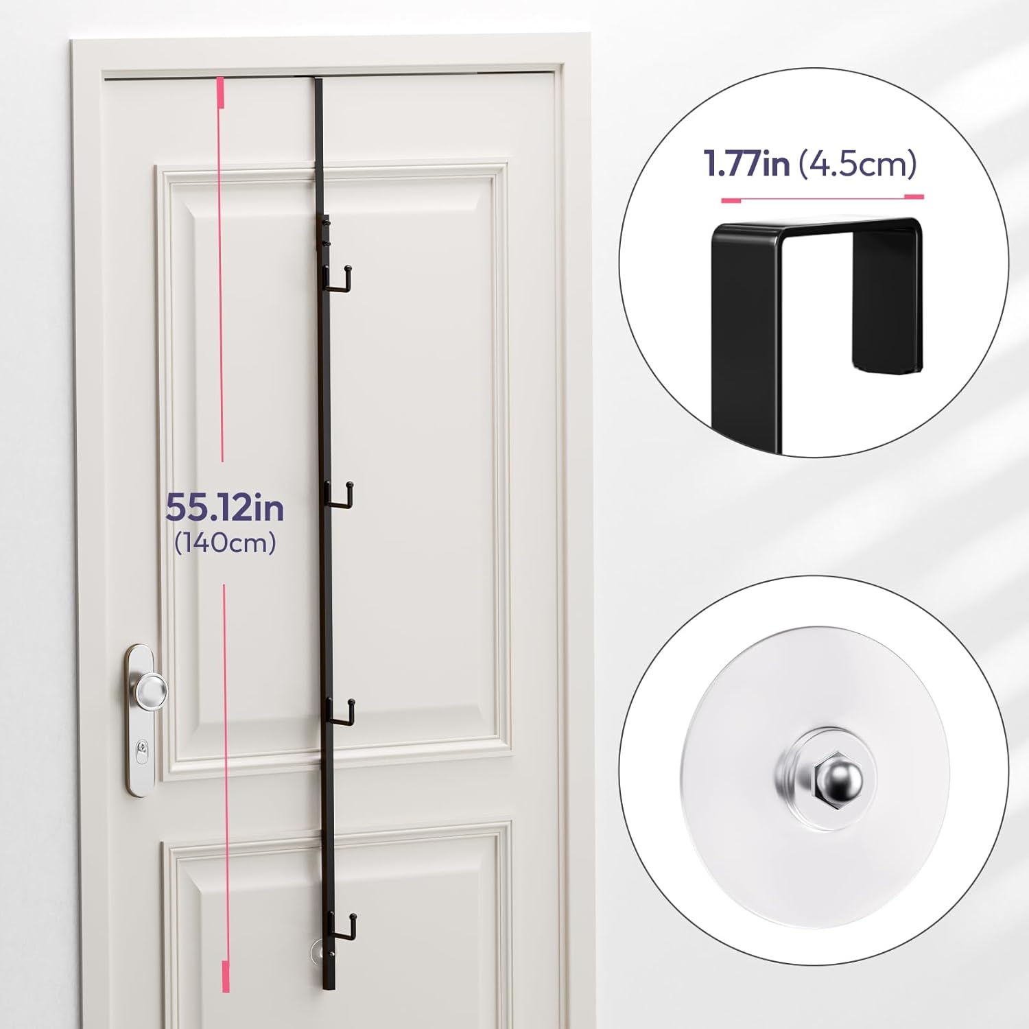 HapiRm Double Door Hat Rack with 8 Hooks 2 Pack Storage for Hats and Accessories