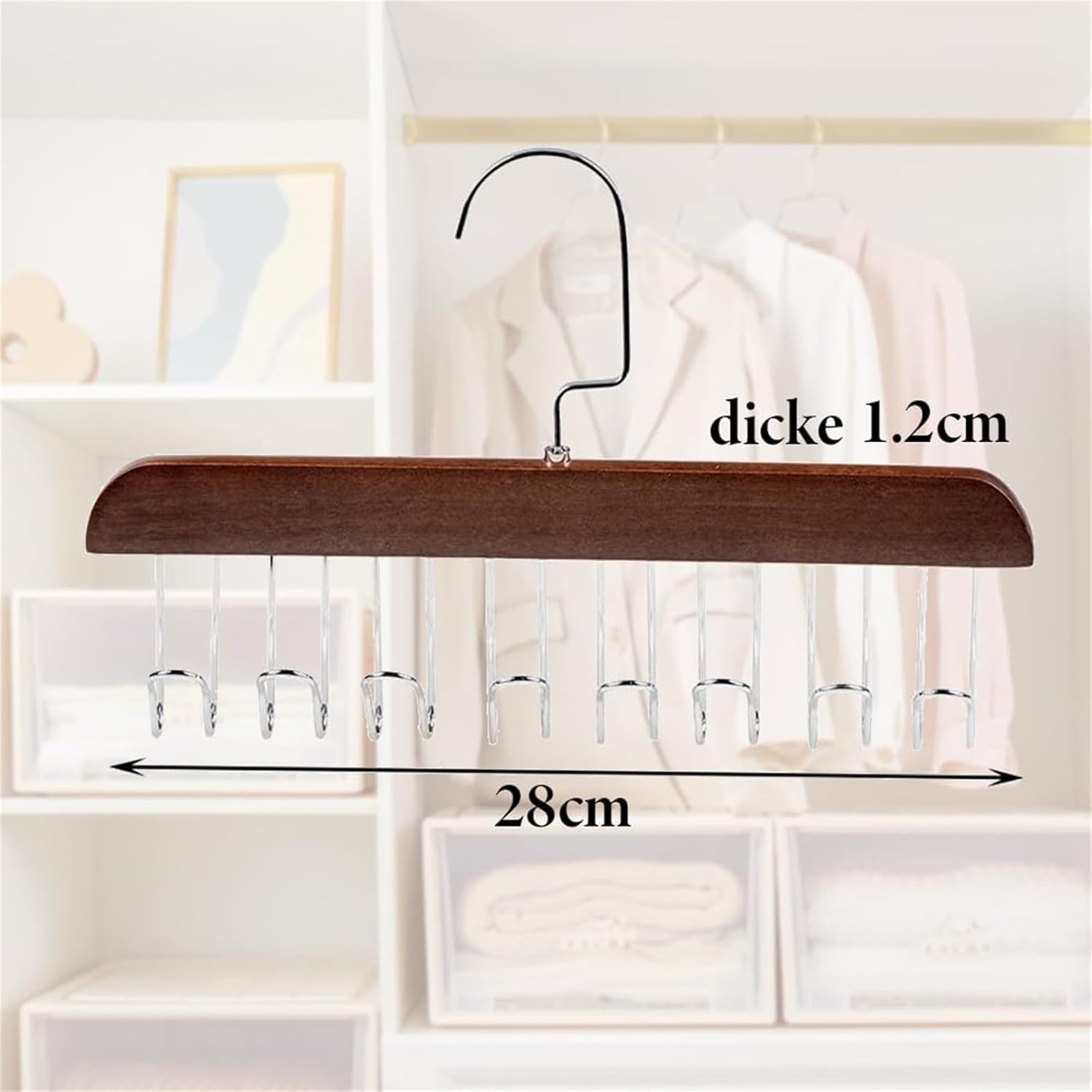 2PCS Anti-Slip Multi-Hook Coat Racks with 16 Hooks