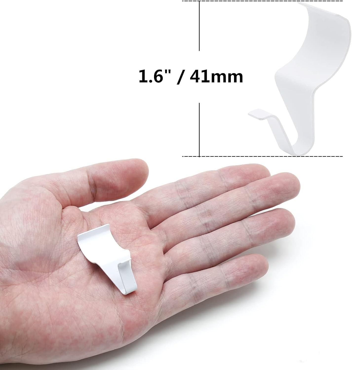 24 Pack White Vinyl Siding Hooks for Outdoor Use