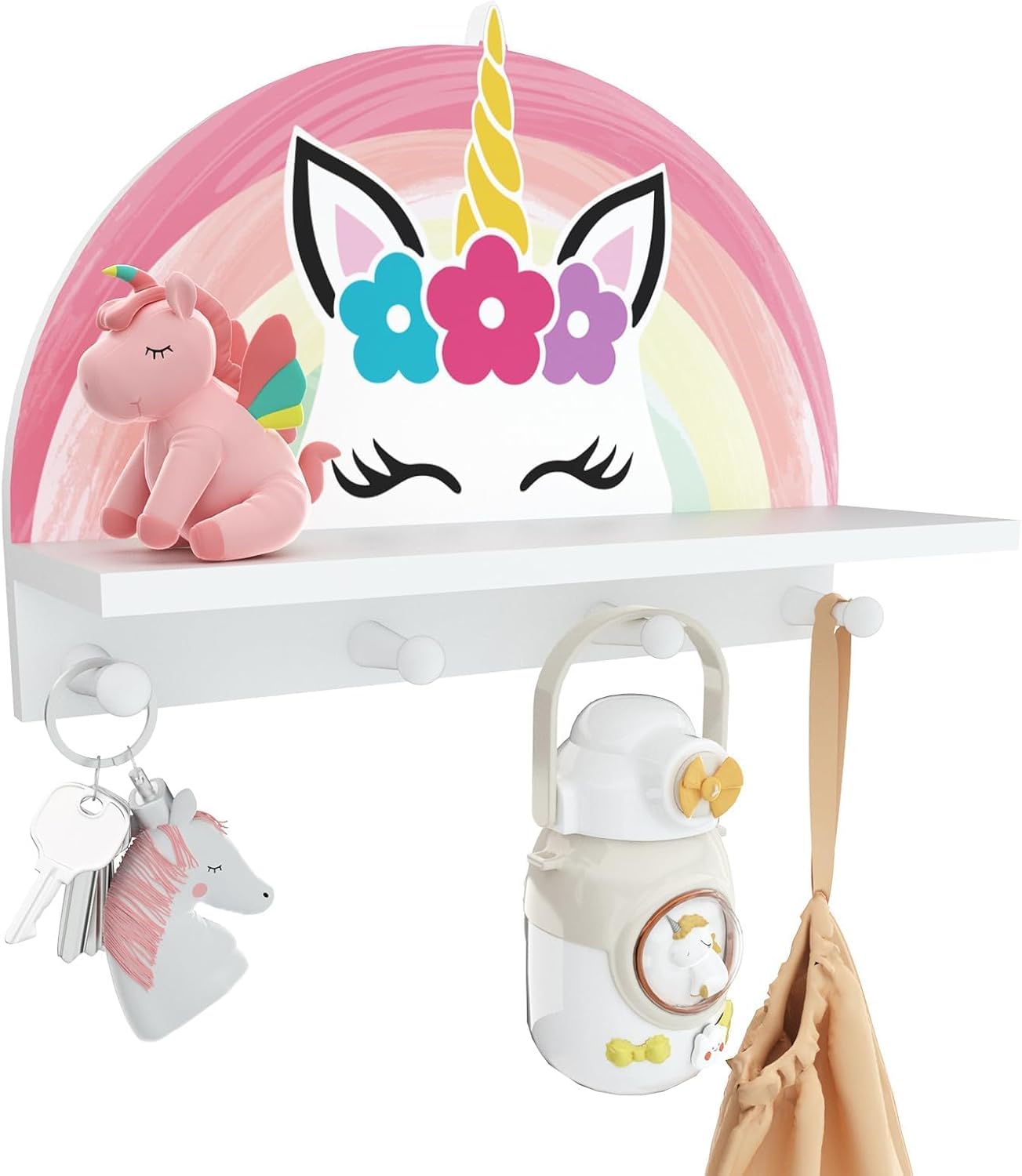 Garybank Unicorn Wall Shelf Decor for Girls Room