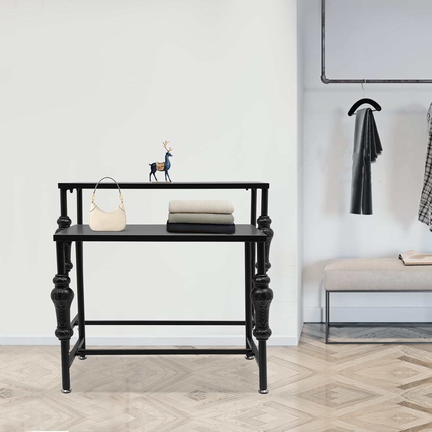 2 Pcs Free Standing Display Tables for Retail Stores