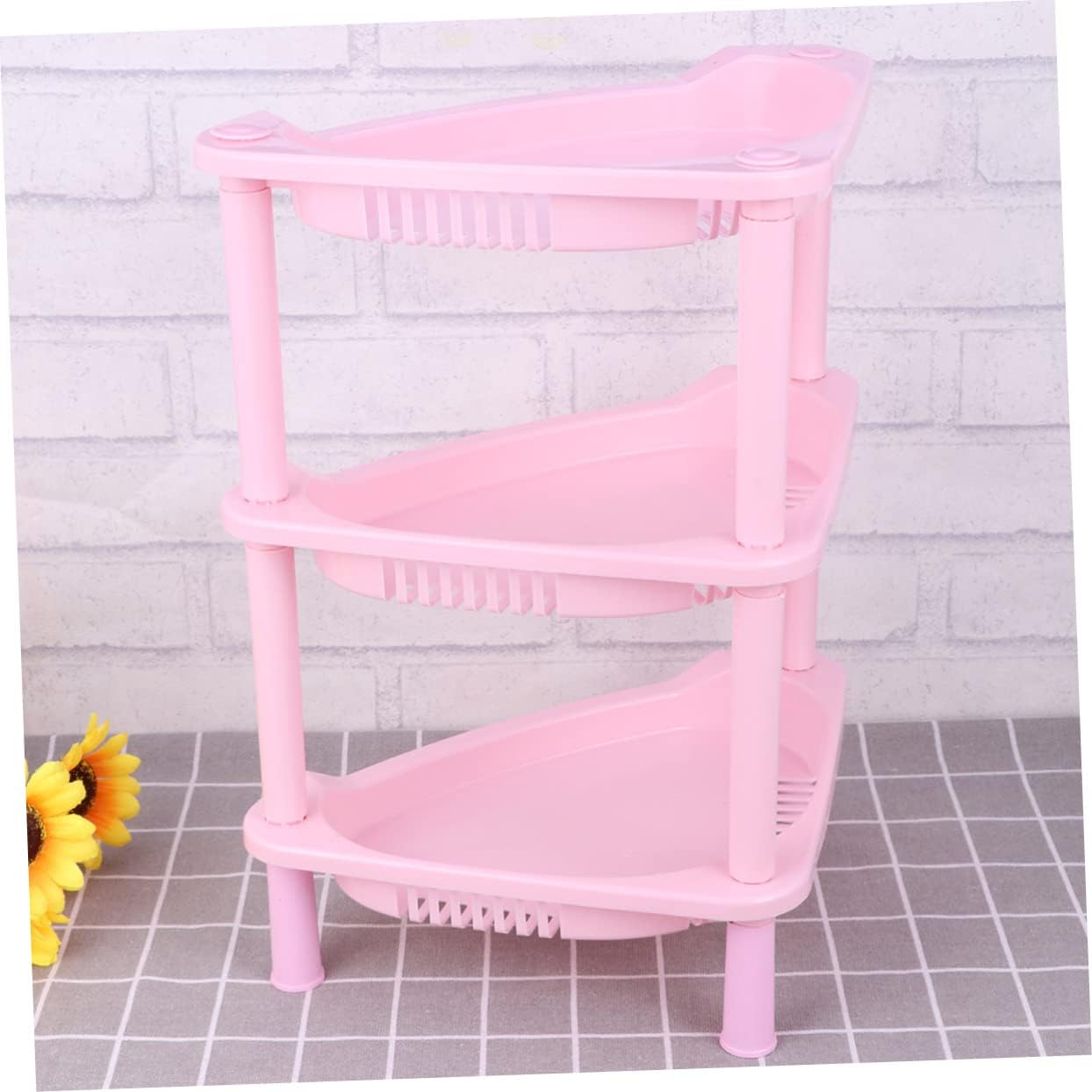 IMIKEYA Corner Shelf Organizer 3 Tier Storage Unit for Bathroom Kitchen