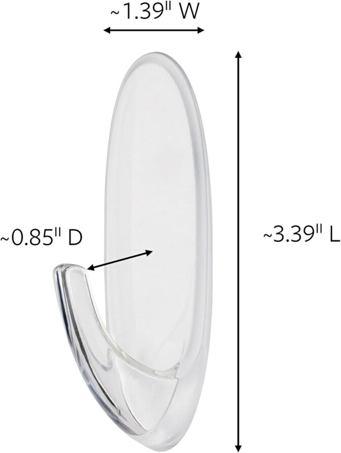 3M Command Clear Hanging Hook Large 4lbs