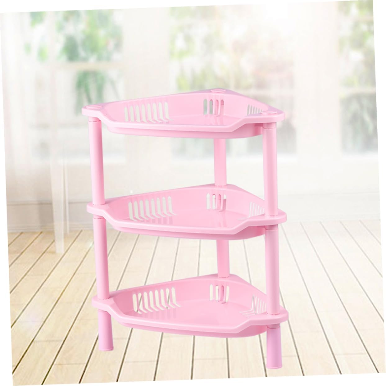 IMIKEYA Corner Shelf Organizer 3 Tier Storage Unit for Bathroom Kitchen