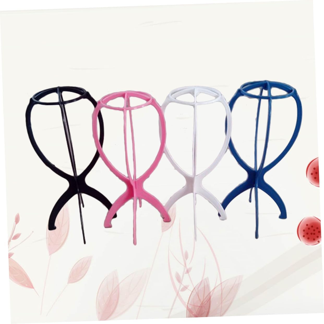 6pcs Durable Wig Stand Holder for Wigs and Hats Collapsible Hair Display Support