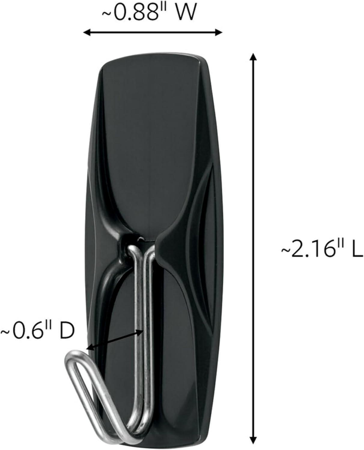 Command Outdoor Medium Black Wire Toggle Hooks with 3 Strips