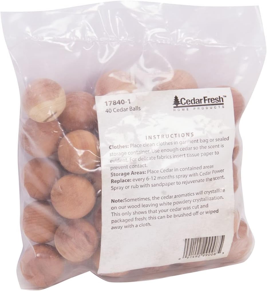 CedarFresh Red Cedar Wood Balls 48-Pack for Closets