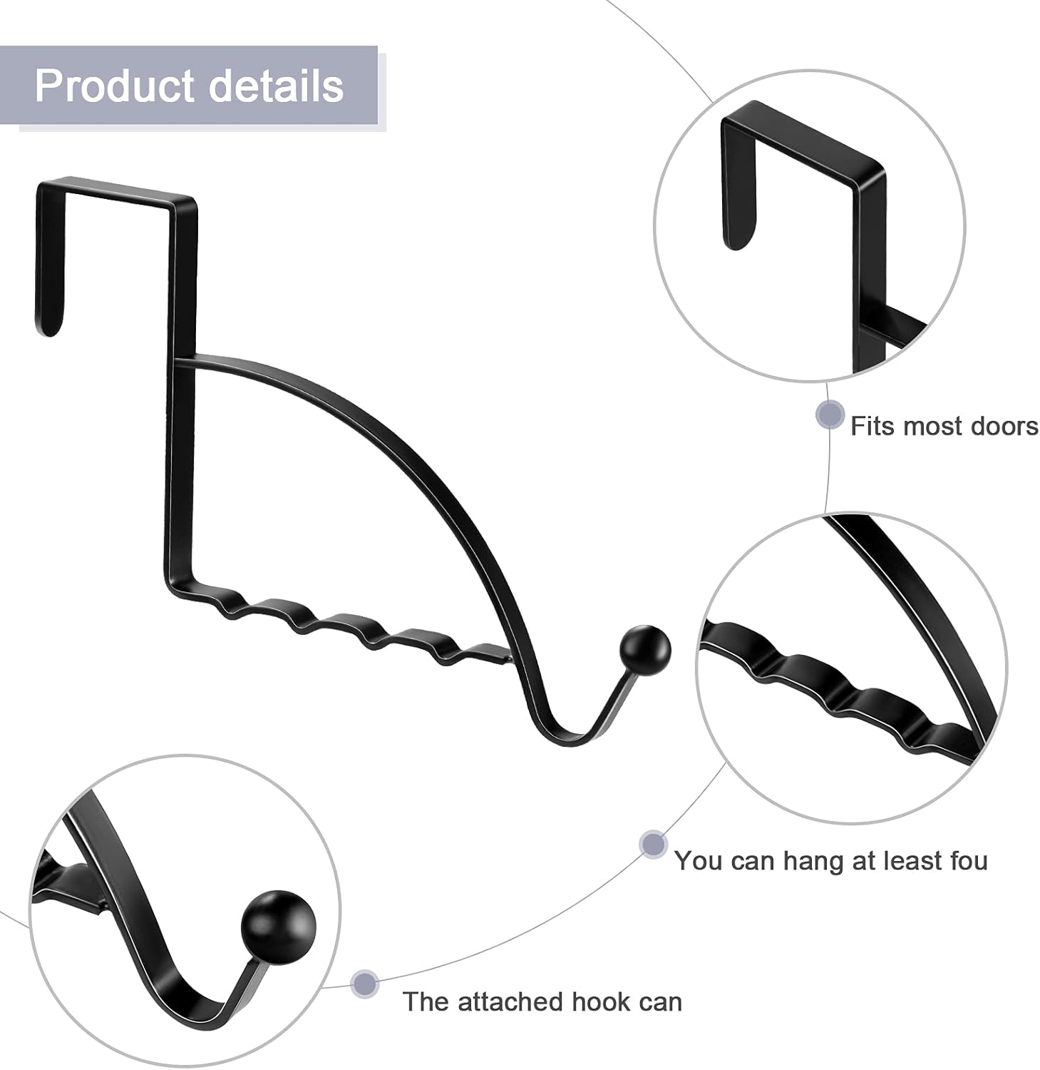 Hotop 2 Pcs Door Hooks Storage Organizer