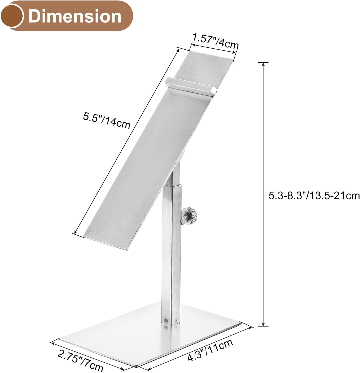 Uxcell Adjustable Shoe Display Stand 2 Pack Silver Metal