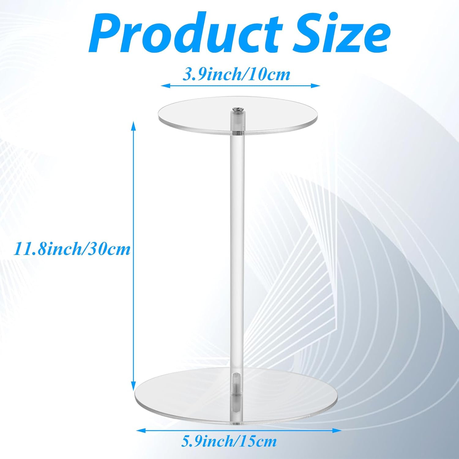 6PCS Acrylic Hat Stand Holder 12 Inch Clear Display Rack for Hats Wigs and Jewelry