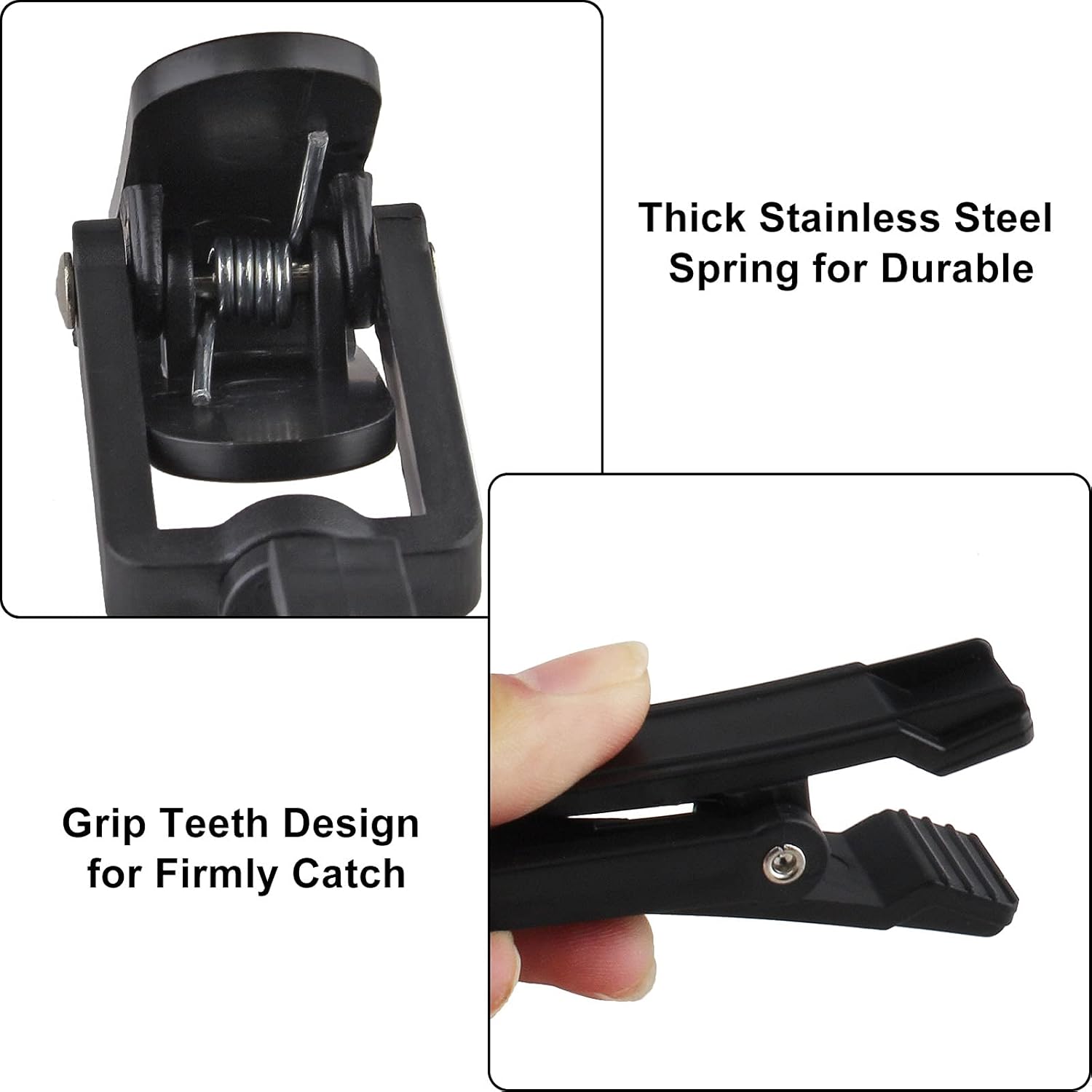 20PCS Black Swivel Laundry Hooks with Strong Grip