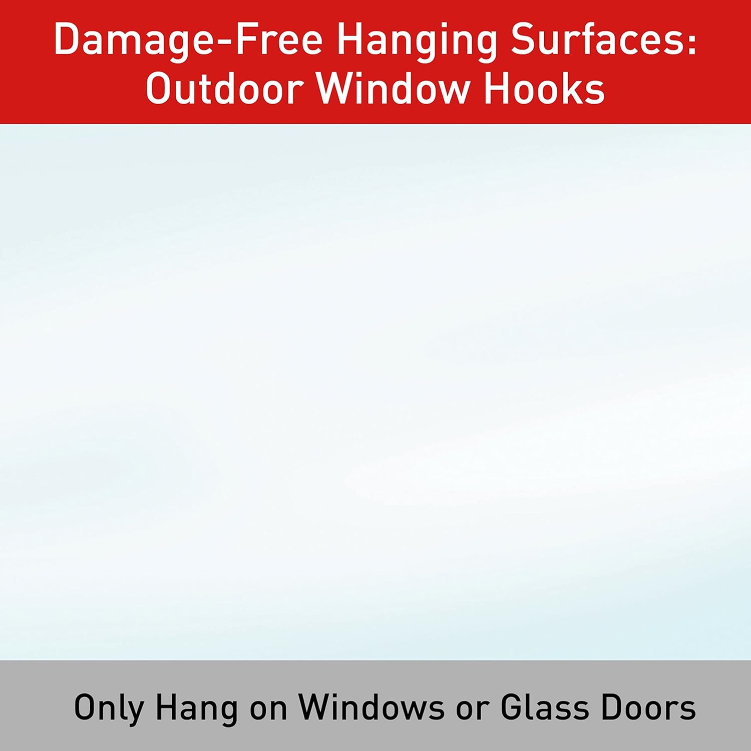Command Outdoor Large Clear Wall Hooks 4 lb