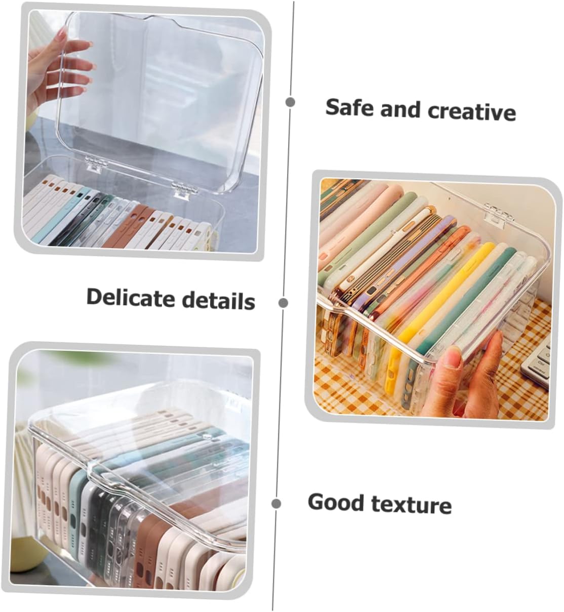 VICASKY Small Box Storage Organizer for Office and Home Use