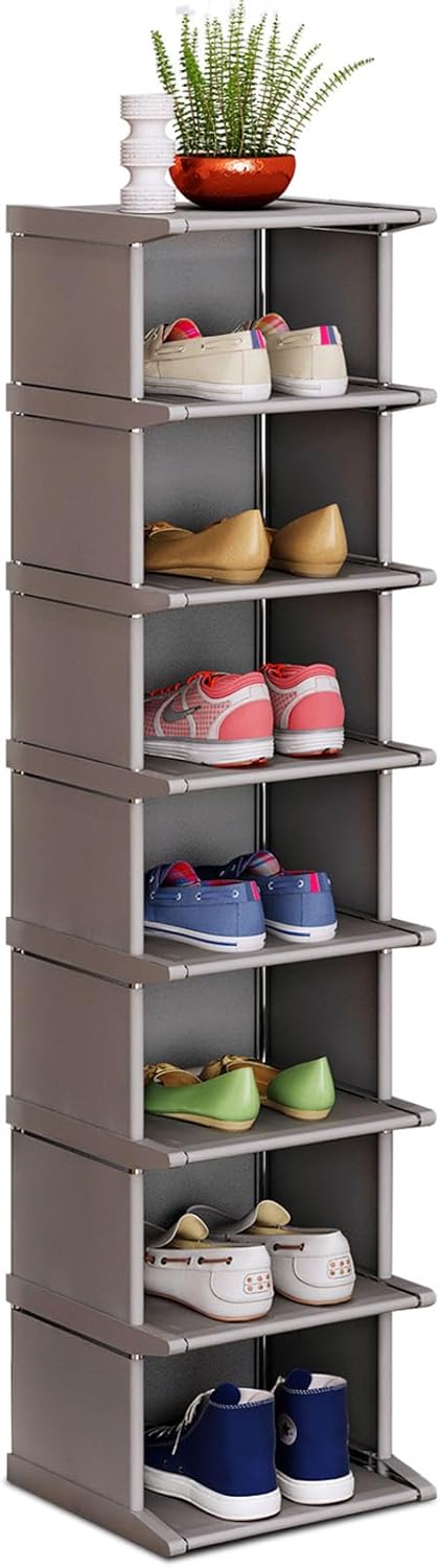 KANAV 8 Tiers Vertical Shoe Rack for Entryway Closet Hallway