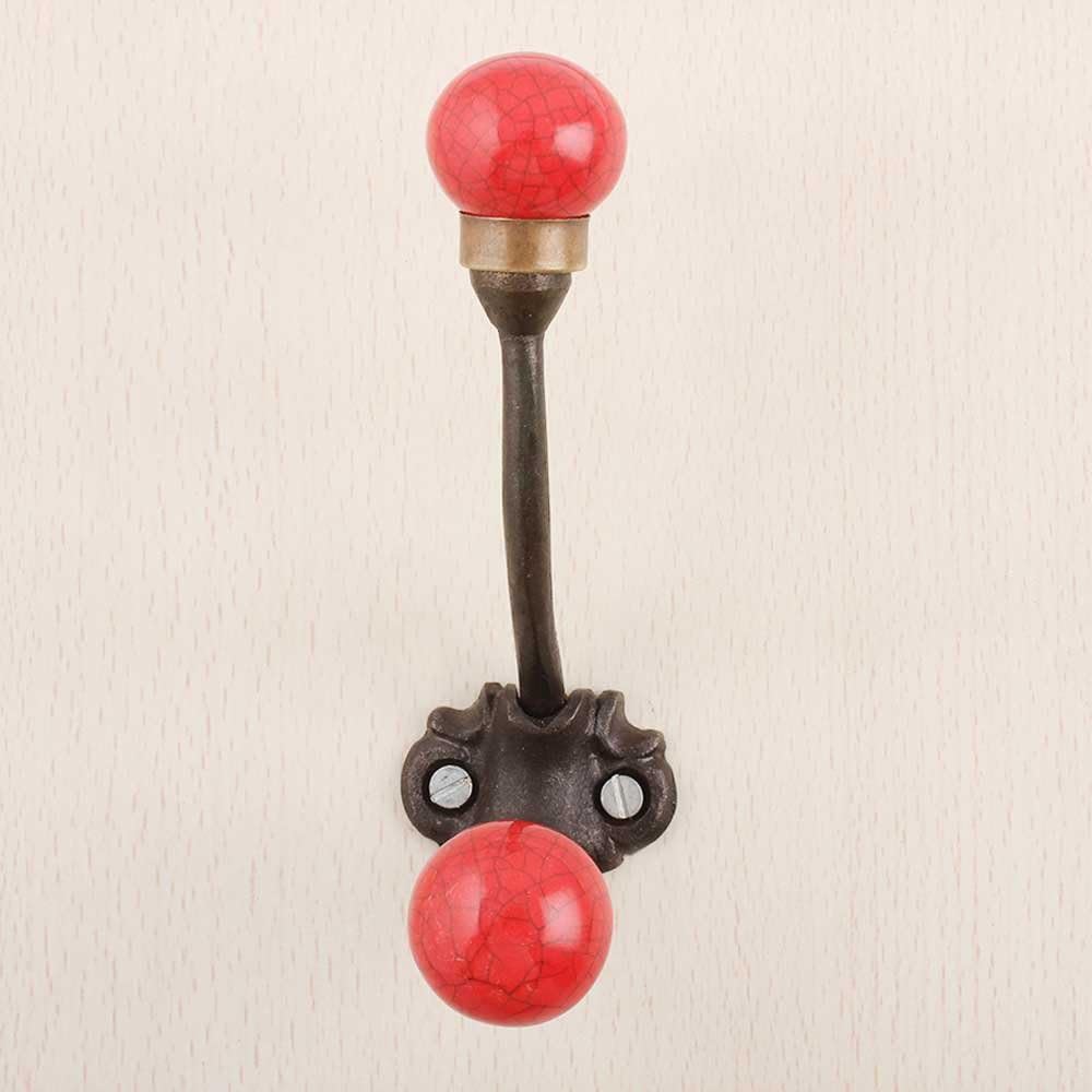 Indian Shelf 2 Pack Red Wall Hooks