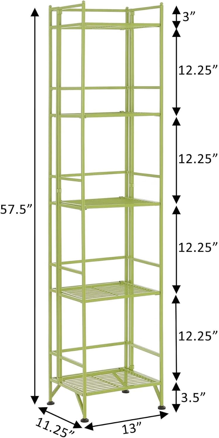 Convenience Concepts Xtra Storage Shelves 5-Tier Folding Metal
