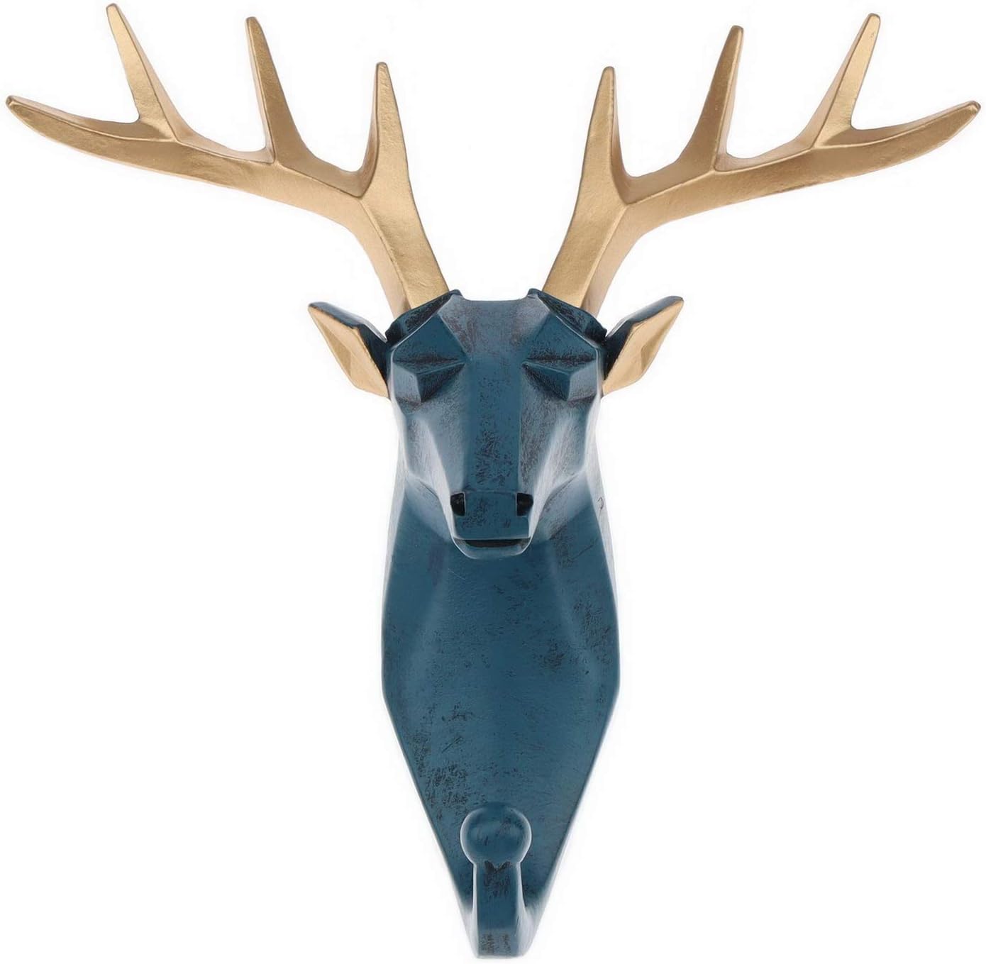 Deer Head Hook Decorative Resin Wall Mount for Bags Keys and More
