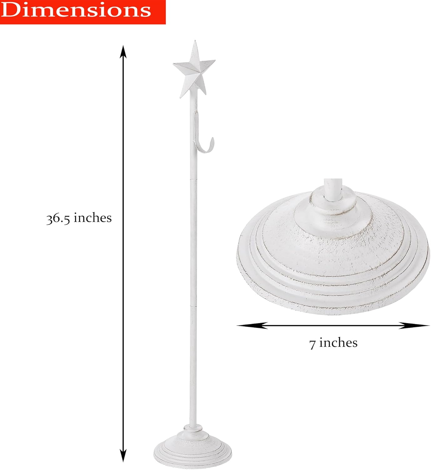 White Star Wreath Stand for Christmas Display