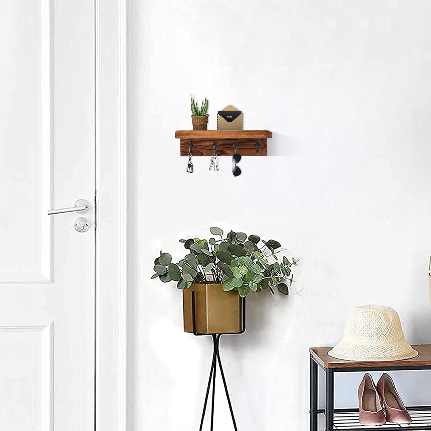 HRONRAD Rustic Key Holder for Wall