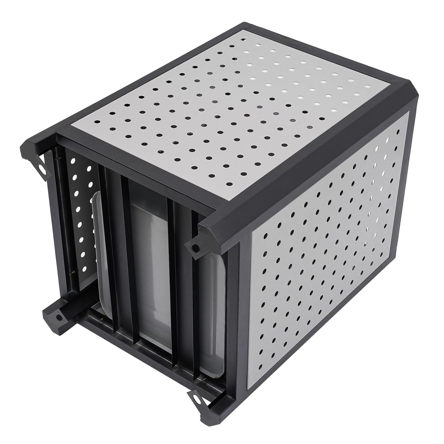 Commercial Waste Container Trash Can with Ashtray - 15 Gallon Stainless Steel