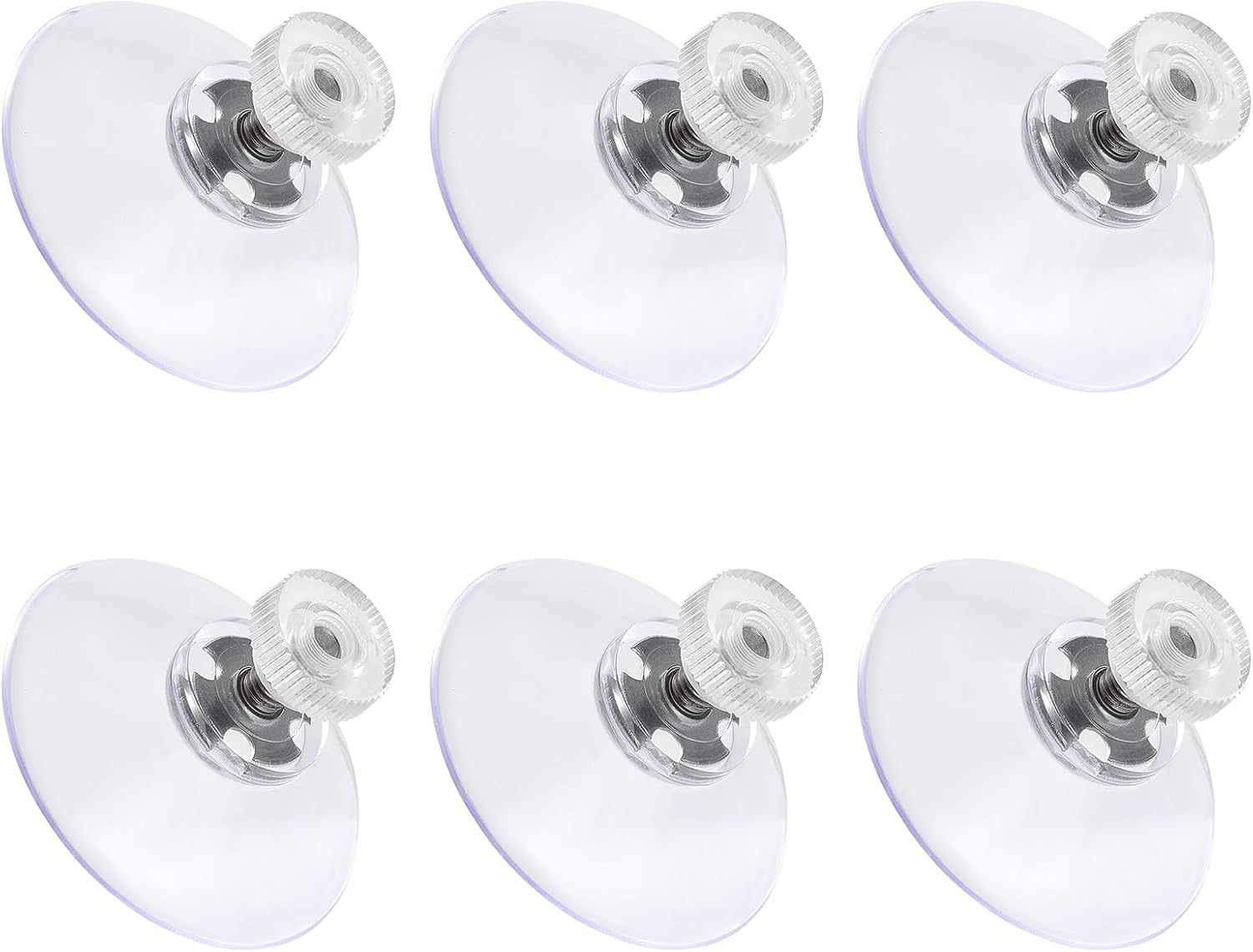 6pcs Clear Suction Cup Glass Pads for Window Decor