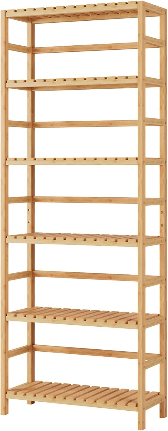 Bamjoy 6 Tier Bamboo Shelf Storage Unit