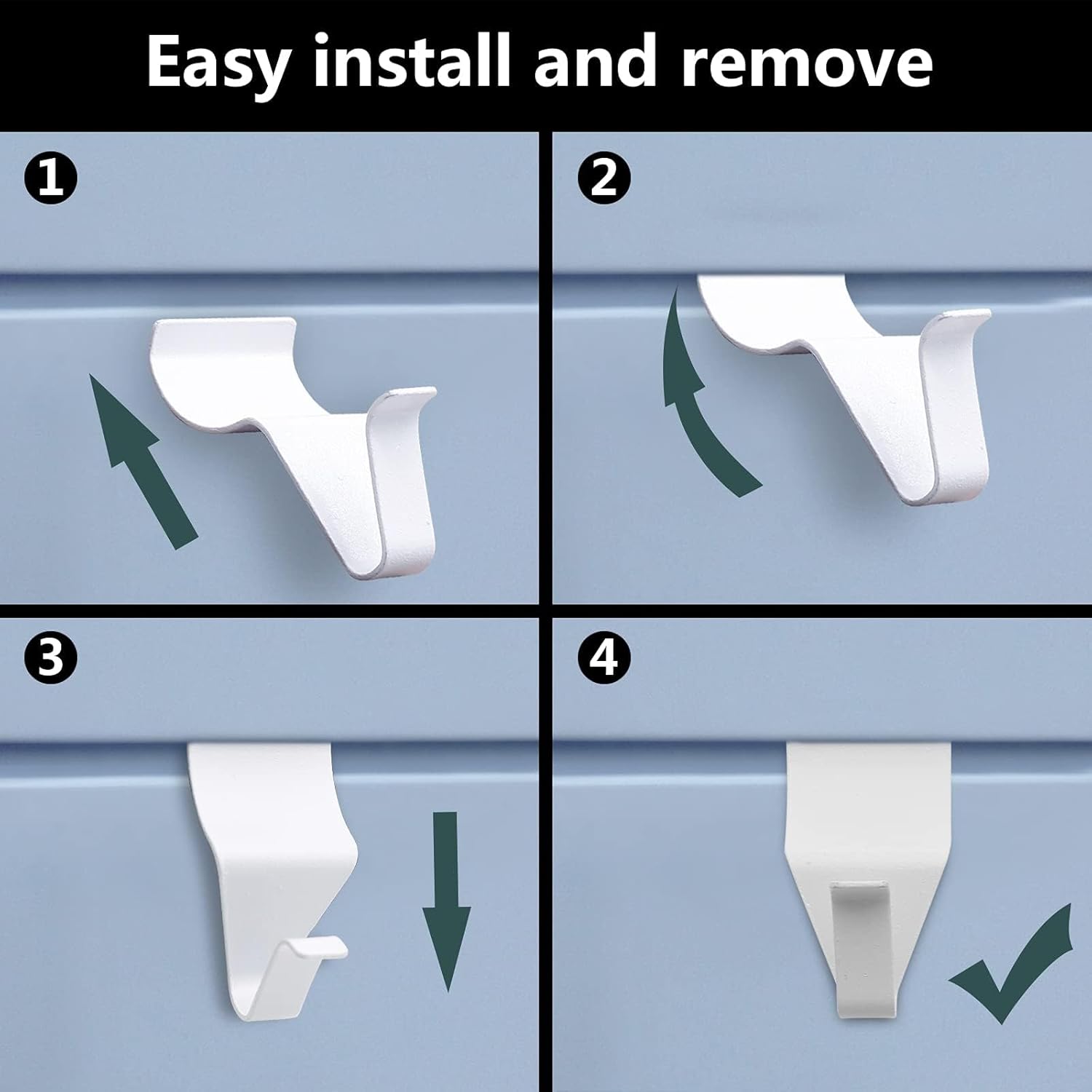 24 Pack White Vinyl Siding Hooks for Outdoor Use