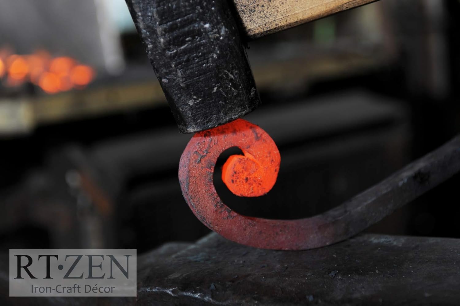 RTZEN Wall Mount Hook Set - 3 Pack Wrought Iron Black Coat Hooks for Entryway and Bathroom