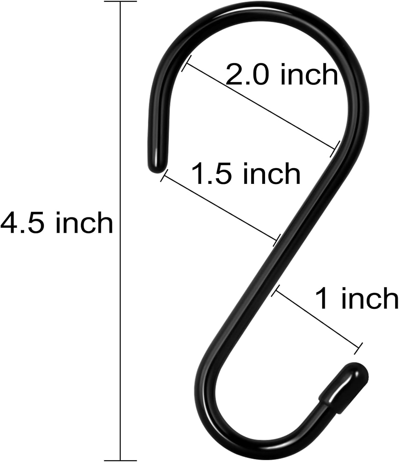 12 Pack 45 Inch S Hooks for Hanging