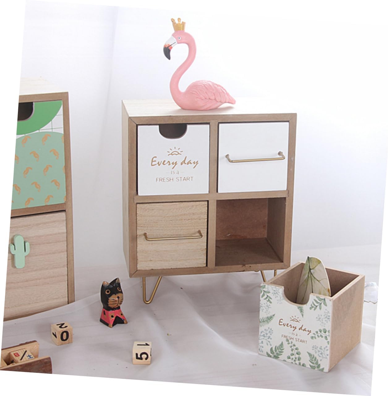 Didiseaon Creative Storage Box for Jewelry Cosmetics and Phones Space Saver