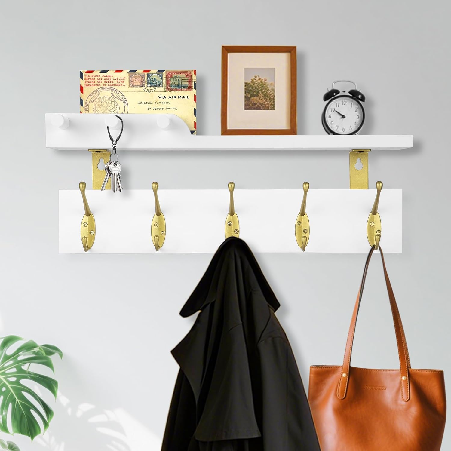 Lampaggio Wall Mounted Coat Rack with Shelf