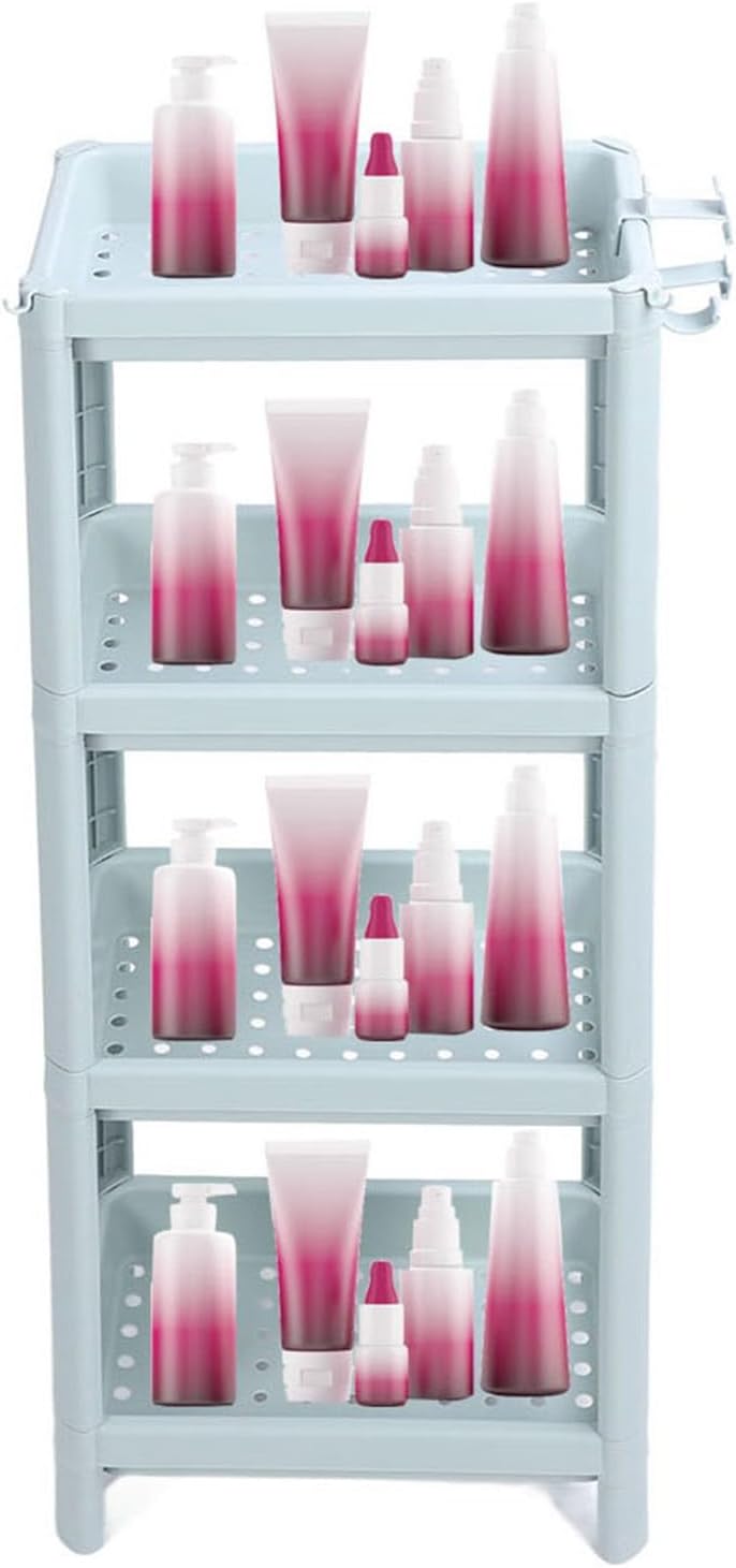 Narrow Metal Corner Shelf Unit 4 Tier Bathroom Storage