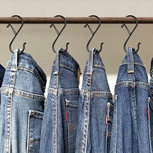 8 Pack S Hooks with Safety Buckle for Hanging Plants Clothes and Kitchen Items