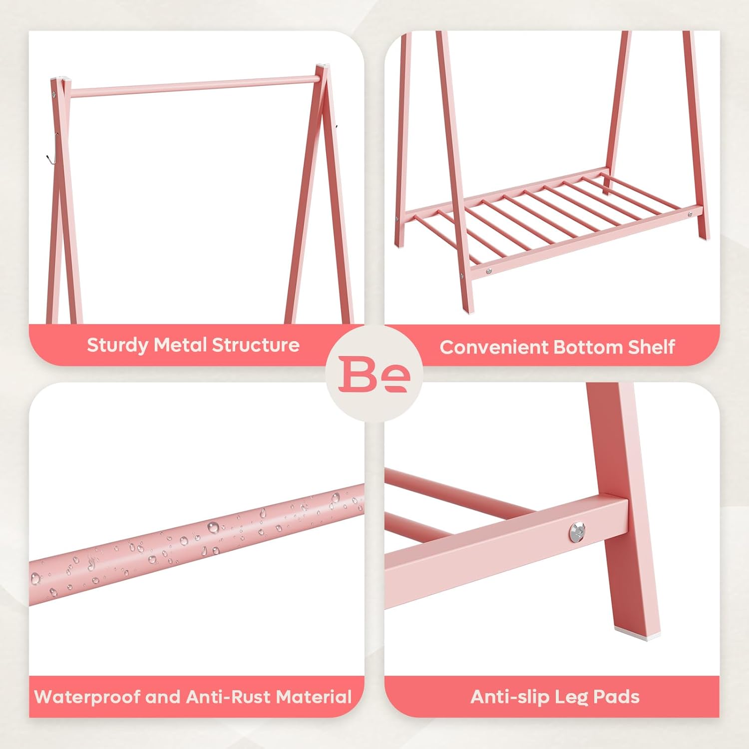 Bestier Kids Clothing Rack - Pink