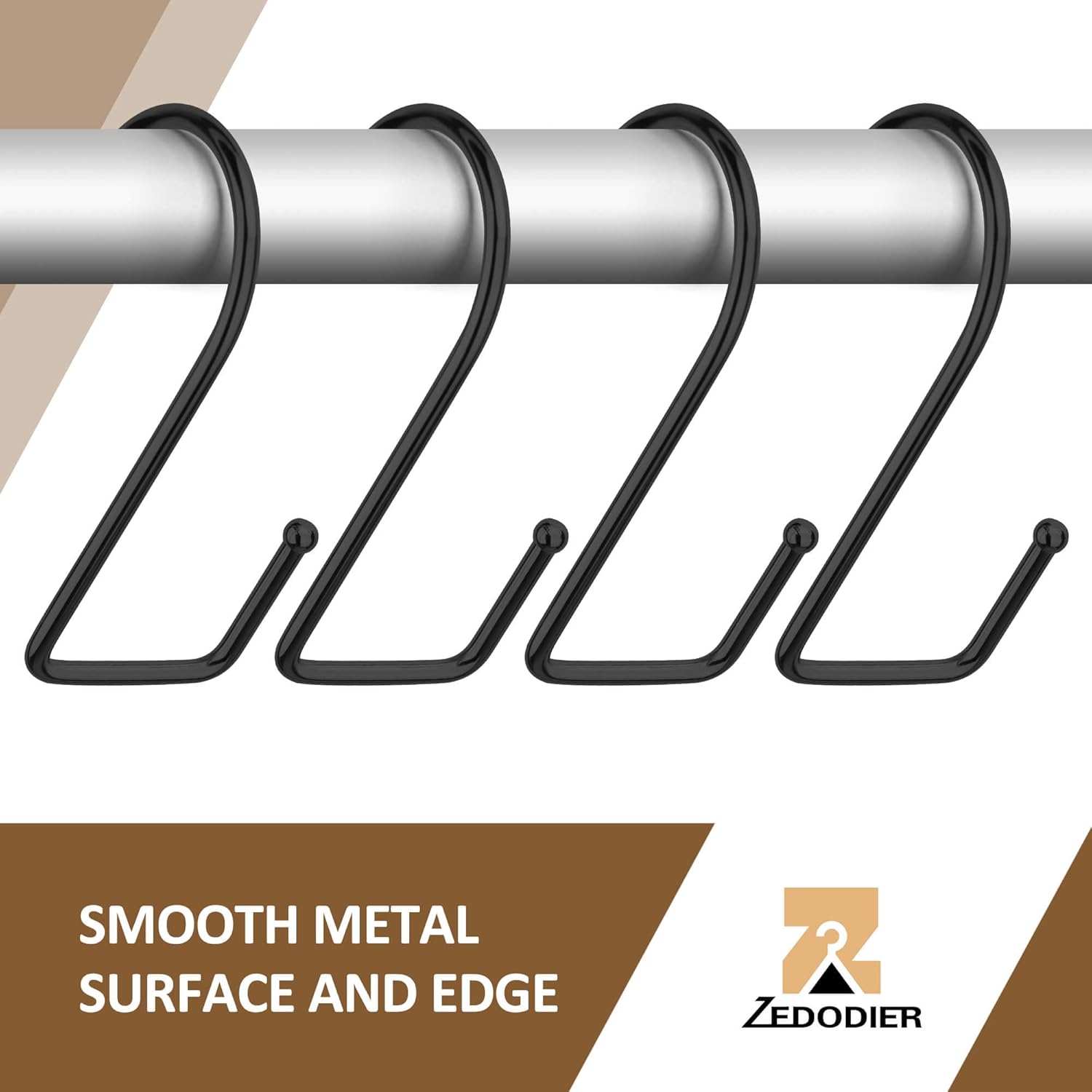 ZEDODIER 15 Pack Purse Hanger Hooks Black