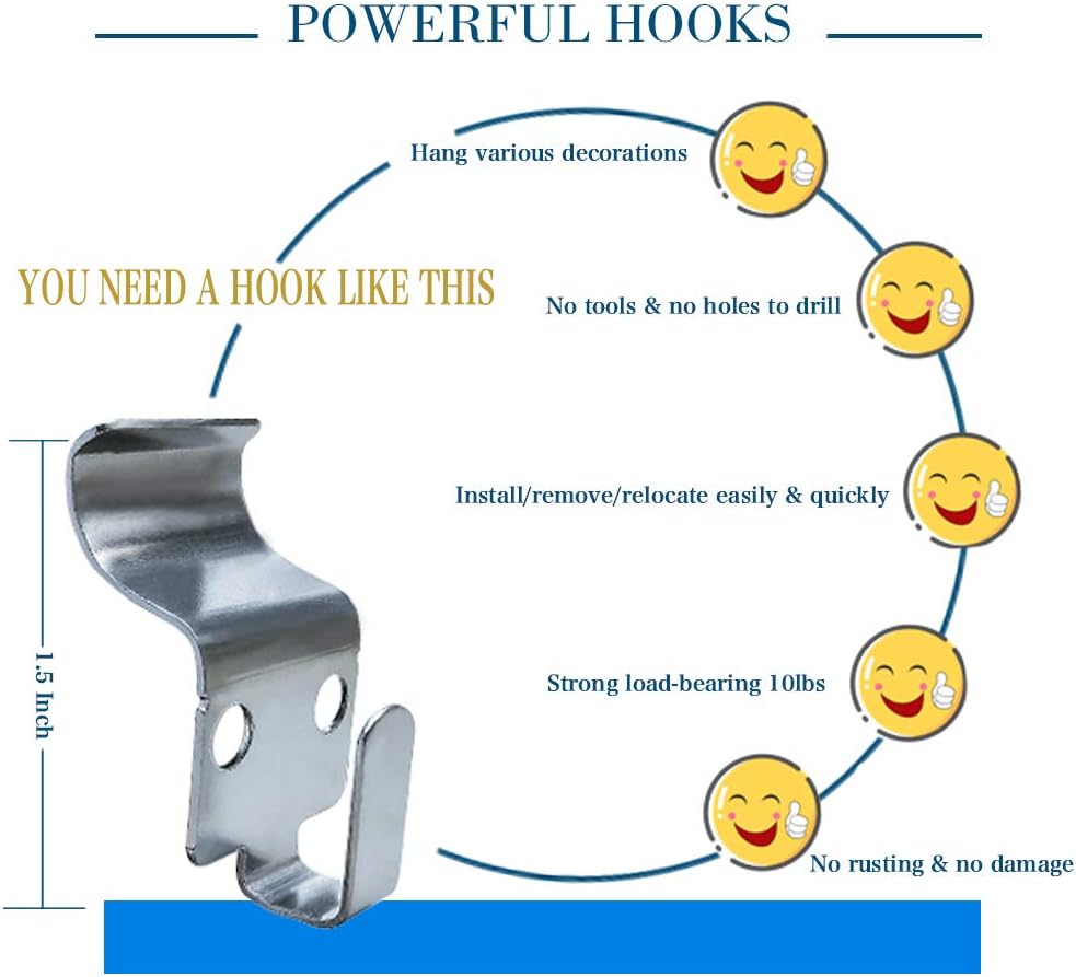 Vinyl Siding Hooks 10 Pack No Drilling 30lbs Capacity
