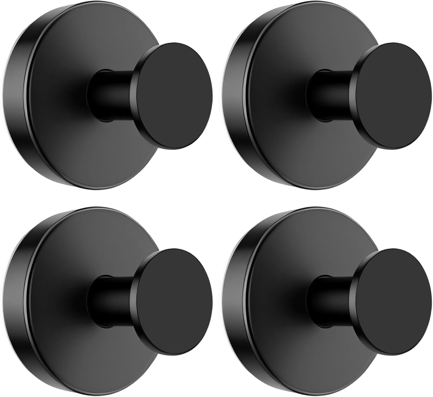 BKV Suction Cup Hooks for Glass Window 4 Pack Black