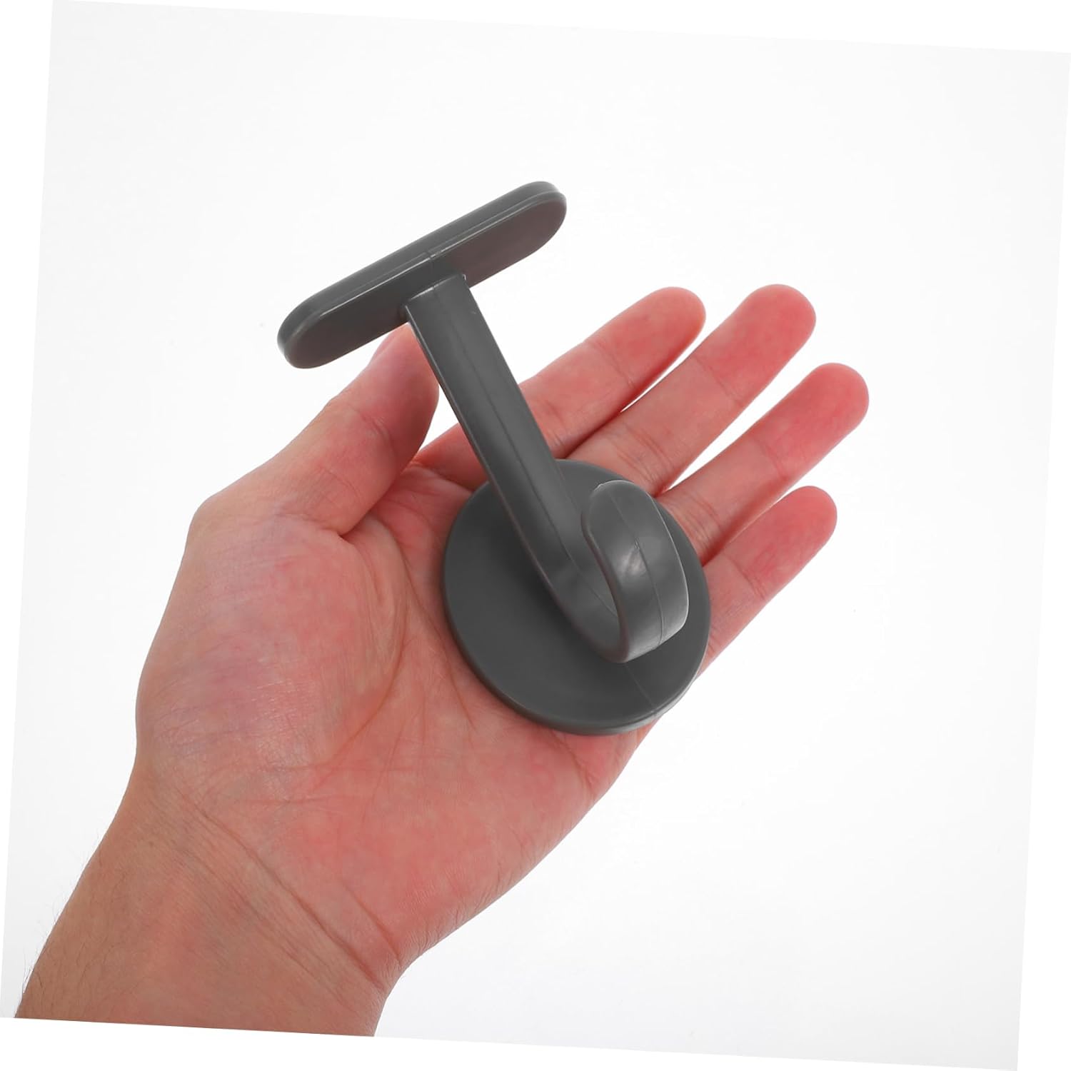 CHILDWEET 6pcs Heavy Duty Adhesive Wall Hooks Gray Design for Hats Bags Towels